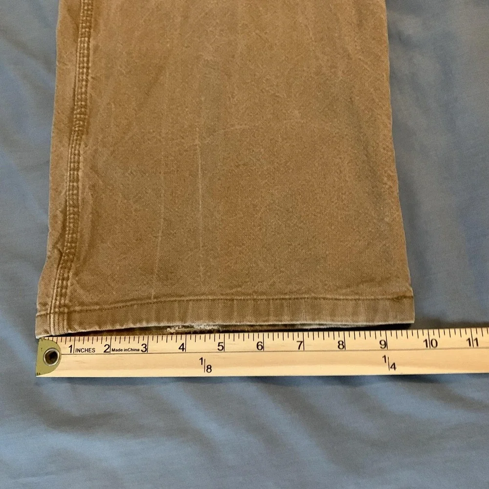 Dickies Carpenter Pants Mens 43x32 Brown Canvas Relaxed Fit Workwear 874 Stretch